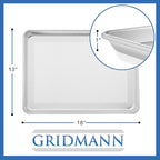 GRIDMANN 13" x 18" Commercial Grade Perforated Aluminum Baking Sheet Pan, Half Size Baking Tray - 6 Pans