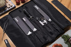 Asaya Chef Knife Roll Bag - 12 Pockets for Knives and Kitchen Utensils - Lightweight, Durable, and Stain Resistant Nylon - Perfect for the Traveling Chef - Knives not Included