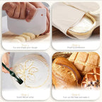 Natural Unbleached Banneton, Sourdough Bread Proofing Basket Kit, 6x 6 Inch Round Mini Basket with BreadMaking Baking Supplies Tools, Banneton Basket Gift Set - Primary Color