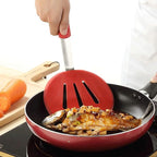 Silicone Turner, Perfect Pancake Flipper and Egg Turner, Heat Resistant Rubber Spatula Wide for Large Food