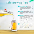 WILLDAN Set of 6-16oz Swing Top Glass Bottles - Flip Top Brewing Bottles For Kombucha, Kefir, Vanilla Extract, Beer - Airtight Caps and Leak Proof Lids, Bonus Gaskets and Funnel