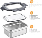 BEFOY Stainless Steel Food Storage Container with Lids Bento Lunch Box Leak Proof & Airtight for Kitchen Meal Prep freezer Reusable & Stackable Oven Dishwasher Safe (600 * 3)