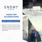 Snowy River Clear Cocktail Sugar - - Vibrant Naturally Colored Sugar for Cocktail Rimming, Baking & Decorating, Medium Crystal (8oz, Medium Crystal)