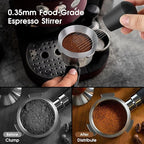 51mm Espresso Accessories Kit, Coffee Distributor and Tamper Leveler, WDT Tool and Dosing Funnel Set Fits Delonghi 51 mm Espresso Machines and Portafilters