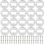 Homend 100Pack Wall Mount Bottle Openers, Mounting Hardware Included, Vintage Rustic Bar(Wood Block is not Included) (Silver)
