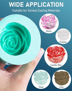 Nicpro 74oz Silicone Mold Making Kit, 20A Platinum Liquid Silicone Rubber, Jade Green Flexible, Silicone Molds Maker Mix Ratio 1:1 for Casting 3D Resins Molds DIY with Molds Housing, Mixing Cups