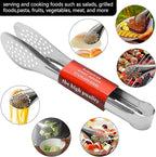 6 Pack Buffet Tongs,Stainless Steel Serving Tongs Serving Utensils 7Inch