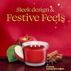 Glade 3-Wick Scented Candle Jar, Warm Apple & Spices, Air Freshener Infused with Essential Oils, 6.8 Oz, 3 Count
