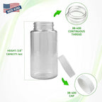 Oil Sampling Bottle - Made in USA - Pack of 24 Oil Analysis Sampling Clear Plastic Bottle 4 oz (120 ml) Capacity with 38-400 Cap Size - FDA Compliant and BPA Free …