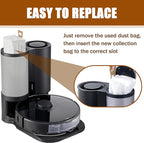 6 Pack Replacement Dust Bags Compatible With Roborock S7 S7+ T7 T7 Plus Auto-Empty Dock Vacuum Bags Accessory Parts