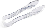 New Star Foodservice Utility Tong, High Heat Plastic, Scalloped, Set of 12 (6-Inch, Clear)
