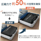 Vacuum Bags for Travel Luggage with Wireless Pump, Compression Bags for Carry On Suitcases and Backpack, Vacuum Seal Packing cube for Cloth Packing (1PC + PUMP)