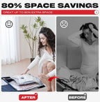Vacuum Seal Bags for Clothing, 18 Pack Travel Vacuum Storage Bags with USB Pump, Carry On Compression Packing Bag for Luggage, Space Saver Travel Kit for Clothes