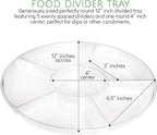 Plasticpro 6 Sectional Round Plastic Serving Tray/Platter (4, Clear)