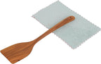 Teak Wooden Spatula for Cooking – Handcrafted Non-Stick Kitchen Utensil with Comfort Grip & Microfiber Cloth