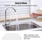 Acrylic Cutting Boards for Kitchen Counter，Clear Cutting Board for Countertop with Lip, Upgraded Thicker Non-Slip Transparent Acrylic Cutting Board for Countertop for Home (18 * 14in) (Large)