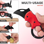 2 Pack Small Pocket Knife Gifts for Men & Women, Folding Box Cutter, Birthday & Christmas Stocking Stuffers Gifts Idea for Wife Husband Dad Mom (Black & Red)