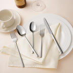KINGSTONE Silverware Set, 30-Piece Forged Flatware Set Cutlery Set Premium Stainless Steel, Service for 6, for Kitchen, Home, Wedding, Party, Mirror Polished and Dishwasher Safe