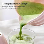 DOWAN Matcha Whisk Set, 7 Pcs Matcha Set Includes Bowl with Spout, Whisk and Holder, Bamboo Scoop and Holder, Sifter and Tea Towel - 7 Pcs Matcha Kit Gift for Lovers Beginners, Christmas (Pink)