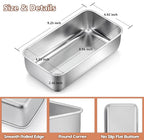 LIANYU 16 Pack 9x5 Inch Loaf Pans for Bread Baking, Stainless Steel Bread Baking Pans, Small Loaf Tins for Homemade Brownies and Pound Cakes, Dishwasher Safe