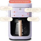 Beautiful Coffee Maker, 14-Cup, Touch-Activated Display, Programmable, Automatic Shut-Off, 1200W, Keep Warm, 24h Timer (Lavender)