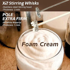 Powerful Milk Frother Wand - Battery Operated Handheld Drink Mixer - Electric Whisk Foam Maker for Coffee, Lattes, Cappuccino, Matcha, Hot Chocolate & Creamer