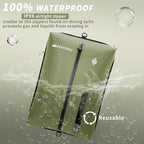 Vacuum Bag for Travel, Professional IPX8 Waterproof Reusable Vacuum Compression Bags for Travel Suitcases, Durable Space Saver Bag(2 PACK,With Pump)