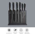 Kitchen knife set with Magnetic knife holder, 15 pieces high carbon stainless steel sharp kitchen knife set including chef's knife, bread knife, serrated steak knife set