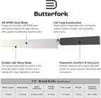 7.5" Serrated Bread Knife for Homemade Bread, Razor Sharp AR-RPM9 Steel & Innovative Wavy Edge, Professional Serrated Knife for Sourdough Bread Cake, Gift Box for Baker Home Chefs