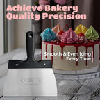 O'Creme Coating Spatula for Chocolate - Stainless Steel Chocolate Thermostat Spatula Dough Scraper (7.9 x 3.9 inch) – Heavy-Duty & Multipurpose Baking Tool, Cake Leveler, Icing Smoother