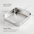 Hestan Provisions OvenBond – 8" x 8" Stainless Steel Square Baker Pan