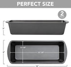 Extra Large Bread Pan, 13" x 5" Long Loaf Pan, Nonstick Baking Pan, Rectangular Loaf Tin, Set of 2