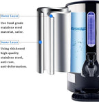 Commercial Electric Kettle Warmer Stainless Steel Hot Water Dispenser Hot Water Boiler And Warmer with Faucet Quick-Temp or Boil for Tea Coffee 1500W 23 Liter Capacity