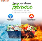 Glotoch 28oz Meal Prep Containers, 10 Pack (20-Piece) Reusable Food Storage Containers with Lids Microwave, Freezer, Dishwasher Safe - Leakproof & BPA Free Durable Plastic Lunch Box To Go Take Out