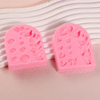2 Pcs Hemisphere Pearl Bubble Fondant Molds, Bow 3D Chocolate Ball Silicone Mold, Home Baking Lace Cake Border Candy Mold for Sugar Craft, Gum, Clay, Resin