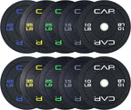 CAP Barbell 2-Inch Olympic Bumper Plate Weight Set with 6 Post Rack | 100-370 lbs | Multiple Options