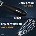 Mini Whisks - 600°F Heat Resistant Small Whisks For Cooking, Heavy Duty Stainless Steel Kitchen Balloon Tiny Whisk, Suitable for Egg, Espresso, Hot chocolate, sauces （7" & 5.5 inch ）