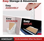 HOMEDANT White 5 Tier Laminated Boltless Heavy Duty Garage Storage Adjustable Wide Size Metal Shelving Unit Utility Rack Shelves Organization Shelf Shed Warehouse 47.7" W x 18.2" D x 71.3" H 4Pack