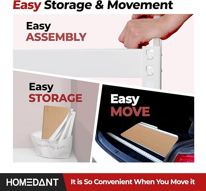 HOMEDANT White 5 Tier Laminated Boltless Heavy Duty Garage Storage Adjustable Wide Size Metal Shelving Unit Utility Rack Shelves Organization Shelf Shed Warehouse 47.7" W x 24.1" D x 71.3" H 4Pack