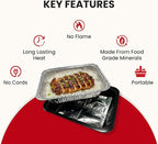 Flameless Food Warming Pads (Pack of 2) - Food Warmers for Parties Buffet Disposable - Party Buffet Servers and Warmers for Half Size Pans - Heating Pads for Chafing Dish- Must-Have Catering Supplies