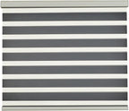 Persilux Zebra Blinds for Windows, Cordless Roller Blinds (50" W x 72" H, White) Light Filtering Sheer Window Treatments, Light Control for Day and Night, Room Darkening Roller Shades for Windows