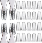 Chengu 24 Pieces Liquor Bottle Toppers for Liquor Pour Bottle Covers Universal Pour Dispenser Bar Dust Translucent Rubber Spout Covers for Home Kitchen Tools Supplies