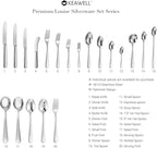 KEAWELL Premium Louise Demitasse Espresso Spoons, 18/10 Stainless Steel, 4.4-Inch Small Size, Dishwasher Safe (4.4 inches, 6)