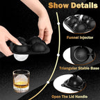 4 Pack Baseball Ice Cube Mold 2.2 Inch Large Silicone Round Ice Cube Molds Fun Shapes Craft Sphere Ice Molds Novelty Gifts Stuff for Men and Women Cocktails, Bourbon,Brandy, Whiskey(4, Baseball)