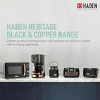 HADEN Heritage 1.7 Liter Stainless Steel Electric Kettle Bundled with 12 Cup Drip Coffee Maker, Coffee Machine with Auto Shut-Off, Black & Copper