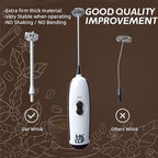 Powerful Milk Frother Wand - Battery Operated Handheld Drink Mixer - Electric Whisk Foam Maker for Coffee, Lattes, Cappuccino, Matcha, Hot Chocolate & Creamer