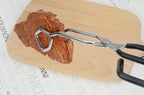 Stainless Steel Scissor Tongs with Black Handle 11-Inch Heavy Duty Wire Tongs