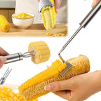 Corn Peeler 3PCS Stainless Steel Corn Peeler,Stripper Tool and Corn Holder Set 2025 Corn Planer Cutter Thresher Scraper,Peel Corn Cob Separator Quick
