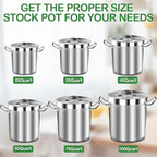 50 Quart Stainless Steel Stock Pot with Lid – Heavy Duty Cooking Pot for Soup, Commercial Soup Pots, 3-Ply Induction Bottom, Oven Safe