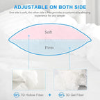EIUE Hotel Collection Bed Pillows for Sleeping 2 Pack King Size，Pillows for Side and Back Sleepers,Super Soft Down Alternative Microfiber Filled Pillows,20 x 36 Inches
